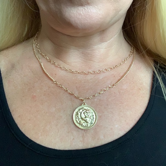 Medalian Necklace in Gold and Silver - Picture 3 of 4